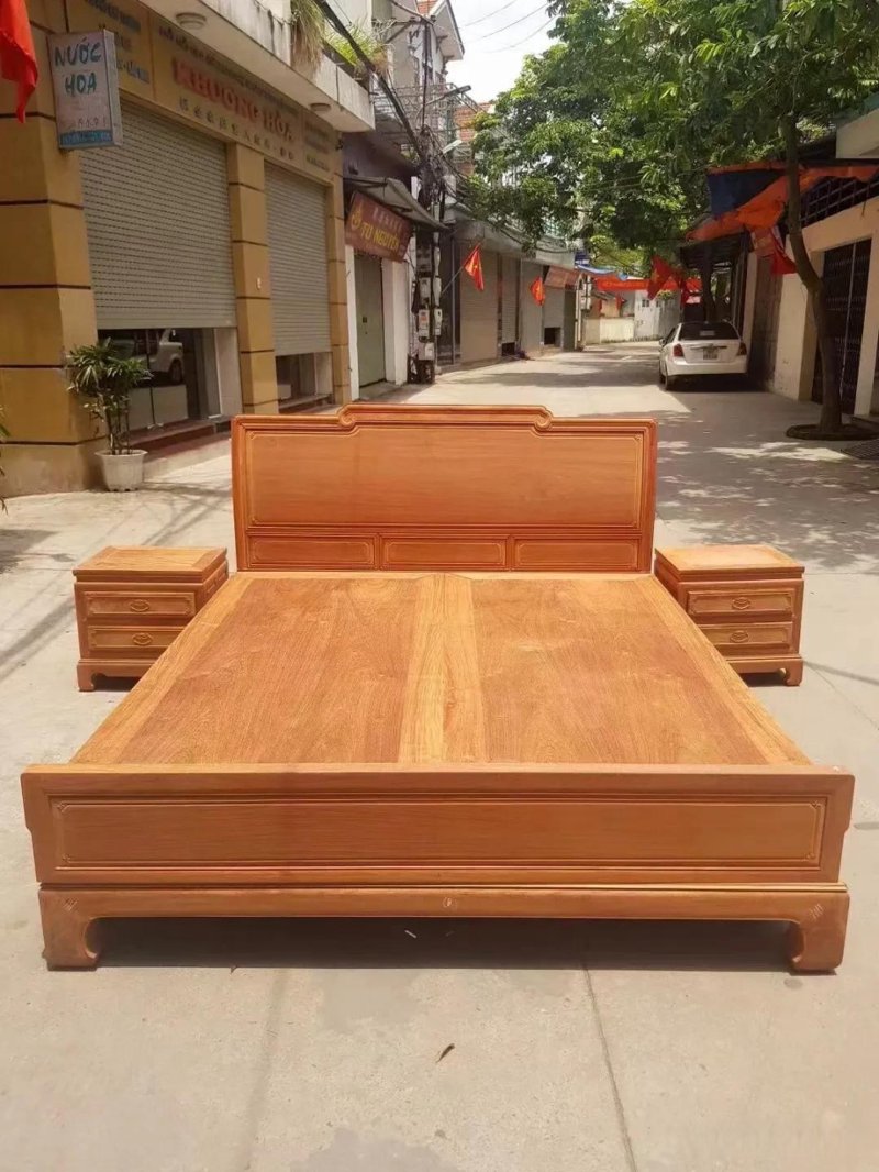 红木大床